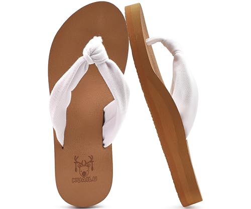 KuaiLu Flip Flops for Women with Arch Support Yoga Mat Comfortable Summer Beach Walking Thong Cushion Sandals Slip On Indo...