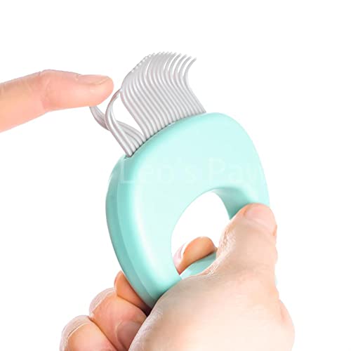 Leo's Paw The Original Pet Hair Removal Massaging Shell Comb Soft Deshedding Brush Grooming and Shedding Matted Fur Remove...