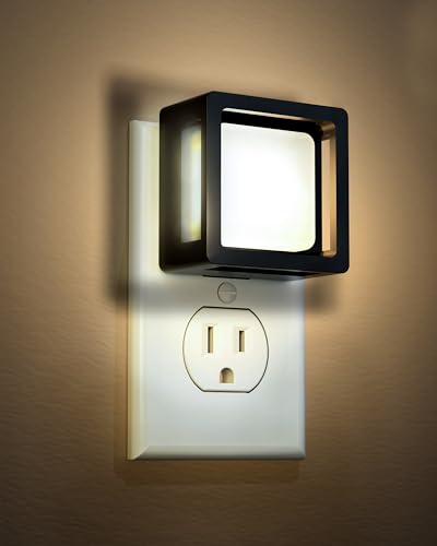 FONSHUKYY LED Night Light - Plug Into Wall [2 Pack] - with Dusk-to-Dawn Sensor 3000K Warm Lights - Adjustable Brightness f...