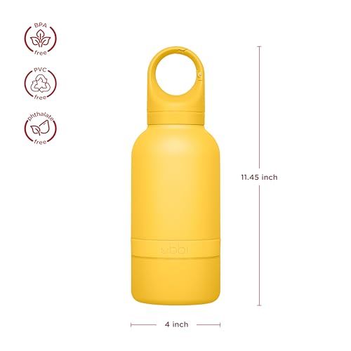 Ubbi Pup & Me Insulated Stainless Steel Dog Water Bottle with Attached Bowl, 32 oz Portable Leakproof Travel Bottle for Do...