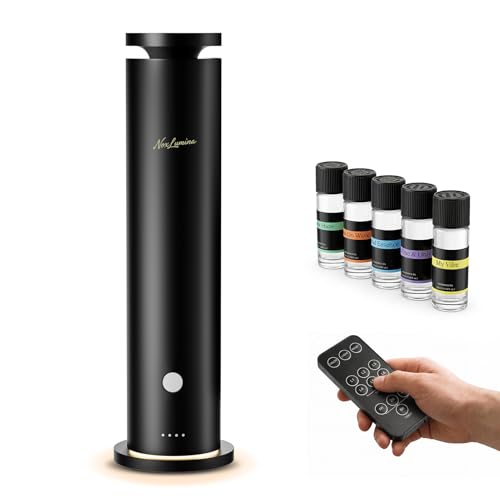 NoxLumina Waterless Scent Diffuser Starter Kit with 5 Essential Oils, Luxury Hotel-Class 1500 Sq Ft Cover Aromatherapy Dif...