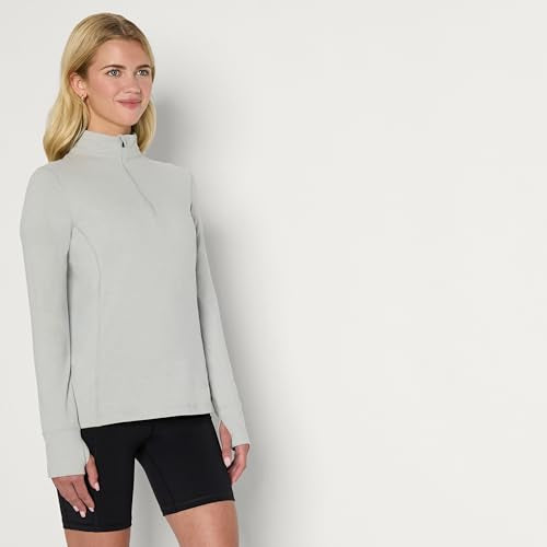 Amazon Essentials Women's Athletic Soft Performance Lightweight Quarter-Zip Long Sleeve Workout Top