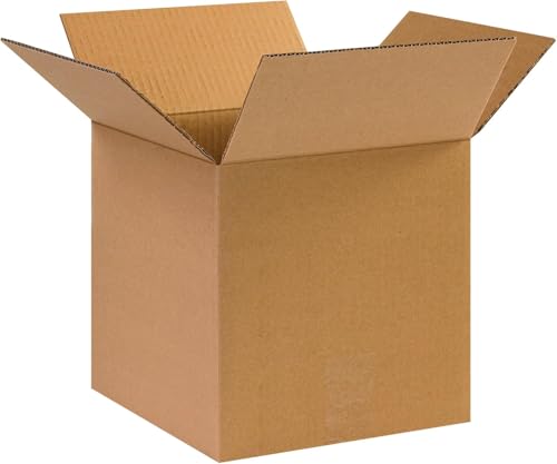 BOX USA Shipping Boxes Small 10"L x 10"W x 10"H 25-Pack, Cardboard Box for Shipping, Moving, Mailing, Packing, Packaging a...
