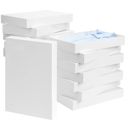 Moretoes 16pcs Gift Boxes with Lids for Presents, White Robe Boxes, for Wrapping Gifts, Valentine's Day, Holidays, Birthda...