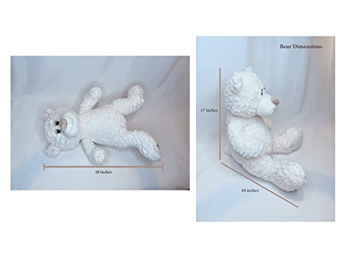 KINNEX COLLECTIONS SINCE 1997 Large 20” Quinceañera Teddy Bear Centerpiece – Elegant Dress, Oversized Keepsake Gift for 15...