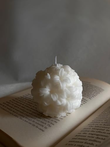 Small Candles in the Shape of Flowers Aesthetic Candle for Home Decor White Scented Candles Hyacinth Bathroom Candle for S...
