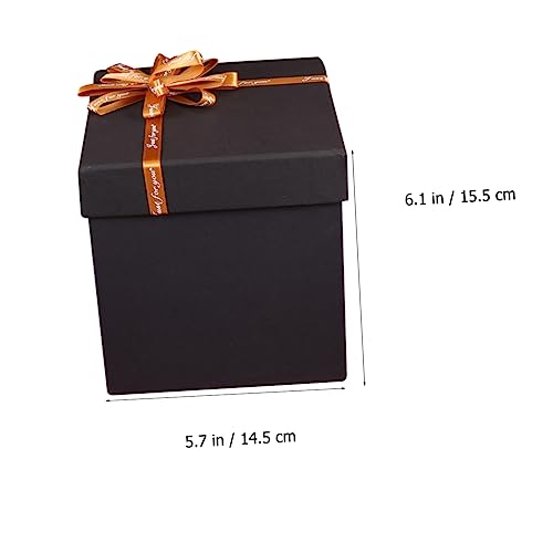 Ipetboom Delicate Wrap Box for Elegant Packaging Brown Kraft Storage Case Bowknot for Weddings Birthdays Anniversaries and...