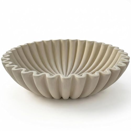 OAKOA Concrete Decorative Bowl - Organic Modern Home Decor Bowl - Decorative Objects - Cement Fruit Bowl - Modern Organic ...