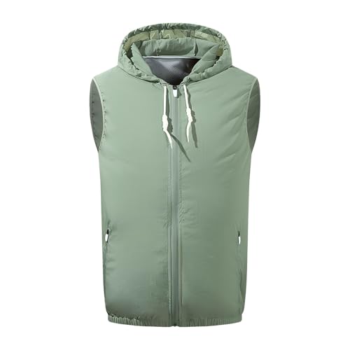 MOWYEE Unisex Cooling Vest with Dual 3-Speed Fans Lightweight USB-Powered Workwear for Summer Outdoor Work/Sports