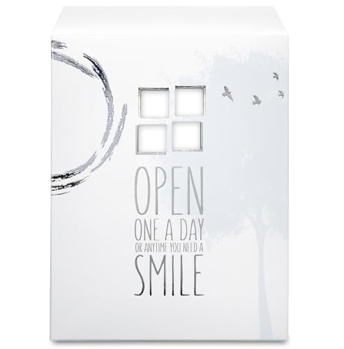 KindNotes Glass Keepsake Gift Jar with Inspirational Messages - Fresh Cut Floral