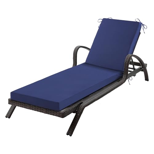 Aegisun Chaise Lounge Cushions Outdoor, 72x 21x 3 Inch Waterproof & Fade-Resistant Lounge Chair Cushion, Outdoor Chaise Cu...