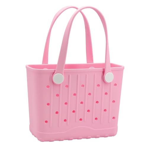 CXY Rubber Tote Bag Small Beach Bag Waterproof Beach Tote Washable Travel Handbag for Sport Boat Market Outdoor