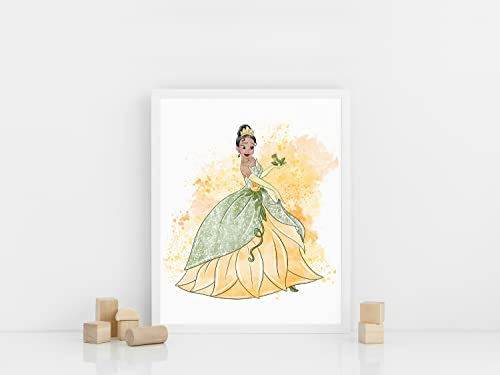 Nistio Princess Nursery Wall Art Prints, Ariel Nursery Poster, Newborn Gift, Cinderella Baby Room Decor For Girls, Princes...