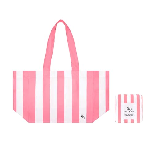 Dock & Bay Everyday Beach Tote Bag - Reusable Carrier Bag for Daily Use - Carries Up to 10kg - 100% Recycled Materials