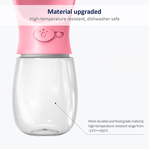 WePet Portable Dog Water Bottle, 12 OZ, Leak Proof Puppy Water Dispenser with Drinking Feeder for Pets Outdoor Walking, Hi...