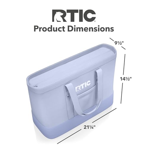 RTIC Everyday Insulated Tote Bag, Large Reusable Thermal Cooler with Zippered Top for Beach, Grocery, Shopping, 35 L Capacity