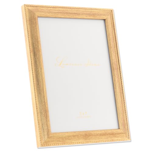 Lawrence Frames Classic Bead Picture Frame, 5x7, Gold