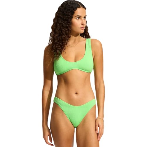 Seafolly Women's Over The Shoulder Tie Back Scoop Front Bikini Top Swimsuit