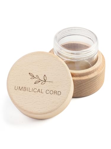 Minimalist Wooden Umbilical Cord Keepsake - With Transparent acrylic box - Hygienic Storage - Baby Umbilical Cord Memorial...