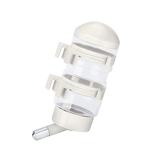 No Drip Dog Kennel Water Bottle Dispenser for Crate, 400ml Dripless Pet Drinking Fountains Kettle with Automatically Feedi...