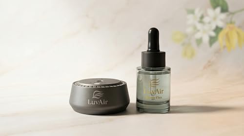 LuvAir Smart waterless car Aroma Diffuser Set, Adjustable Ultra Sonic-Mist Technology, Rechargeable, 100% Natural Fragranc...