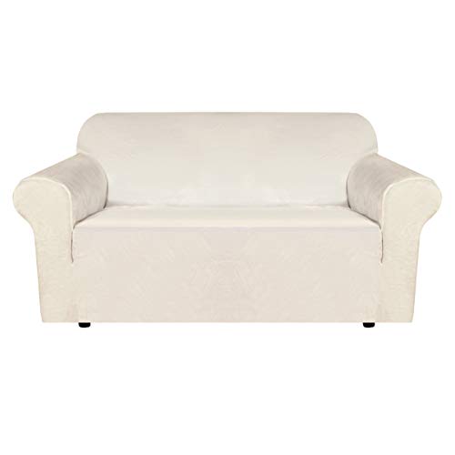 H.VERSAILTEX Stretch Velvet Loveseat Covers for 2 Cushion Couch Covers for Living Room Sofa Covers Slipcovers with Non Sli...