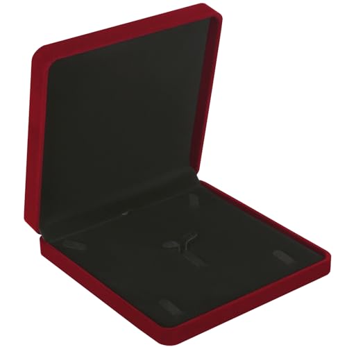 LETURE Velvet Jewelry Set Box, Velvet Gift Box for Bracelet Necklace Earring Ring (Red)