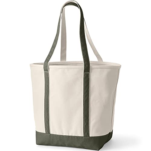 Lands' End Open Top Canvas Tote Bag