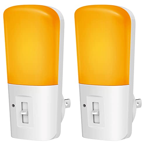 L LOHAS LED Amber Night Light, Dimmable Plug in Yellow Night Light with Dusk to Dawn Sensor, Kids Night Lights for Bedroo...