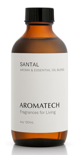 AromaTech Santal Aroma Essential Oil Blend: Luxury Hotel Inspired Aromatherapy with Amber, Vanilla, Cedar & Sandalwood for...