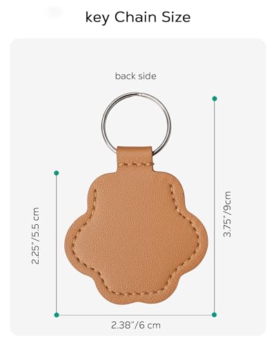 Aurichi Cat & Dog Hair Keychain, Leather Dog Paw Hair Holder Fur Collection Key Chain Keepsake Pet Loss Memorial Gift