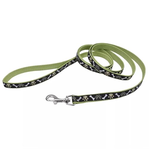 Coastal Pet Ribbon Dog Leash - Contemporary Stylish Look - Durable Fade-Resistant Nylon Material - Perfect for Dogs Brown ...