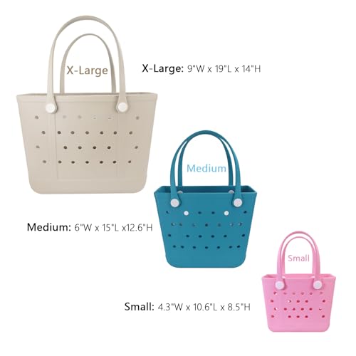 Addoklm Lightweight Extra large Rubber Beach Bag Small mini Tote Bag for Gym Waterproof medium Open Handbag for Pool Sports