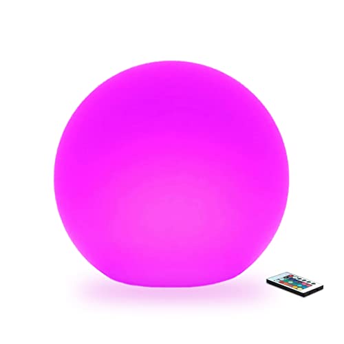 Censinda LED Glowing Ball Light, 8-Inch Cordless 16 Color Changing and 4 Light Modes Kids Night Light, Rechargeable & Dimm...