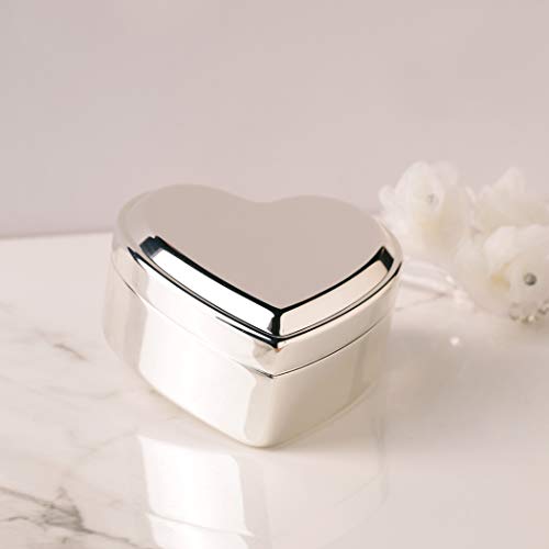 Cherished Moments Personalized Heart Jewelry Keepsake Box with Custom Engraved Cross and Name for First Communion Gift for...