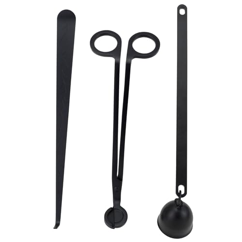 Viscacha 3 in 1 Candle Accessory Set with Candle Wick Trimmer & Wick Dipper & Candle Snuffer Extinguisher, Wick Cutter & W...