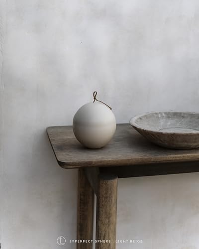 LAWA Imperfect Sphere Candle - Beautiful Handmade Pillar Scented Soy Wax Elegant Aesthetic Candle Housewarming Gift Home R...