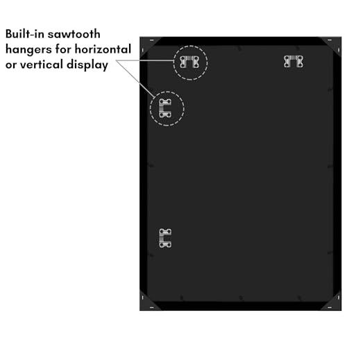 Americanflat 20x28 Picture Frame with Polished Plexiglass - Use as 16x24 Frame with Mat or Display 20x28 Photo Without Mat...