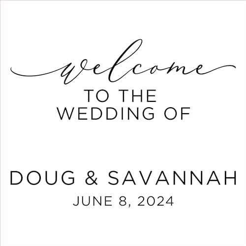 Welcome to Our Wedding Flower Box Decal, Personalized Bloom Box Sticker, Vinyl Lettering for Custom Floral Pop Up Box Sig...