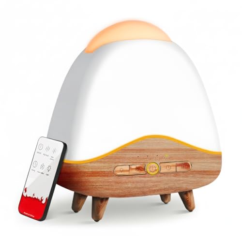 Night Light Essential Oil Diffuser with Flame, 300ML Ultrasonic Aroma Diffuser, 7 Color Lights with Remote Control, Cool M...