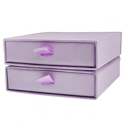 Ivosmart 2 Pack Jewelry Gift Boxes 3.5 x 3.5 x 1 Inch Cardboard Jewelry Boxes, Small Gift Boxes for Jewelry Earrings Neckl...