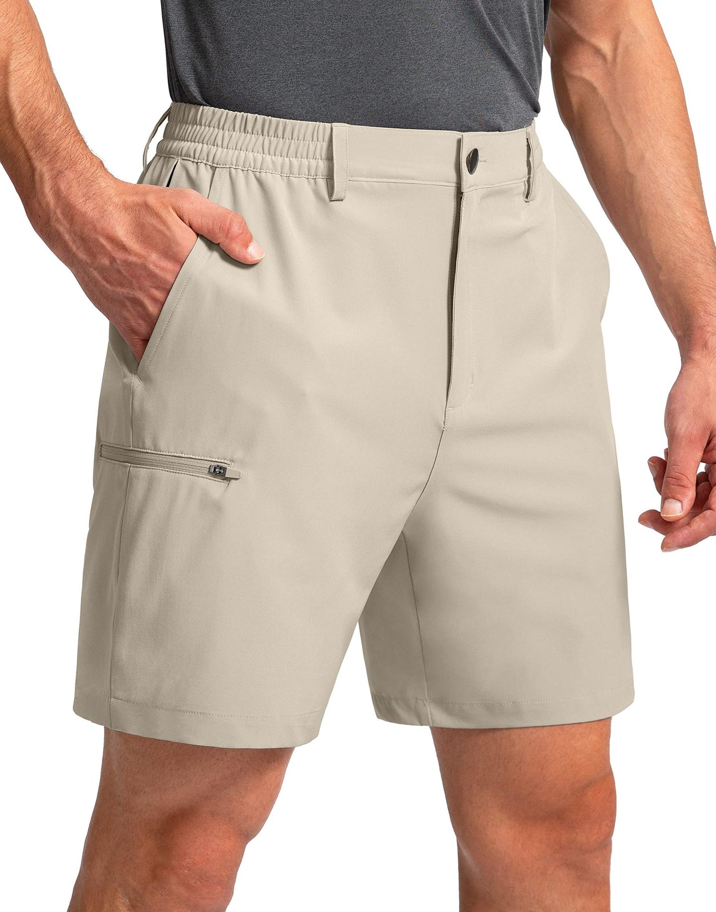 Cross-border Men's Tooling Shorts Outdoor Casual Multi-pocket Zipper Straight Shorts Fitness Mountaineering Shorts