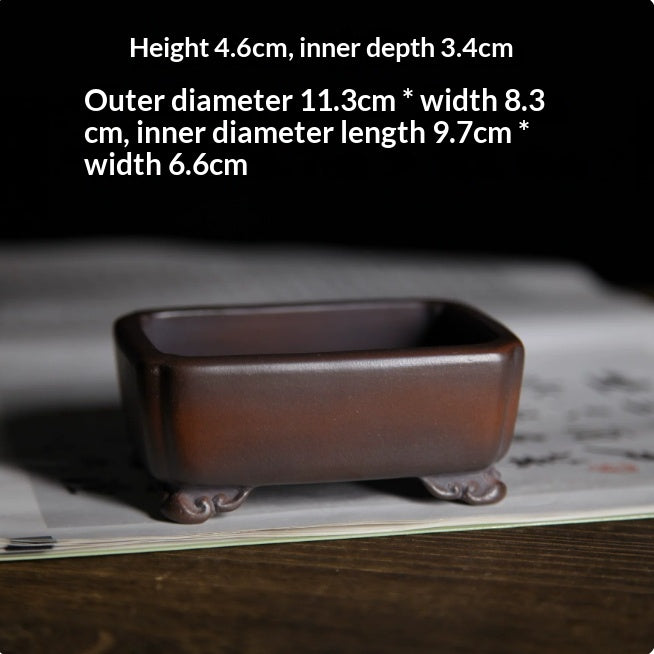 Zisha Teapot Tabletop Tea Tray And Miniature Bonsai Pot
