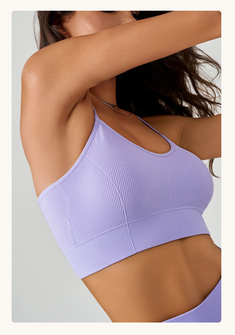 Cross-Back Yoga Sports Bra High-Waisted Tummy Control Peach Butt Yoga Tank Top Set