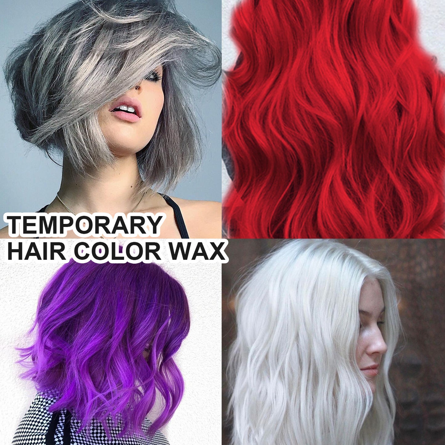 EELHOE Temporary Hair Wax, Natural Color One-Time Easy Color Hair Wax