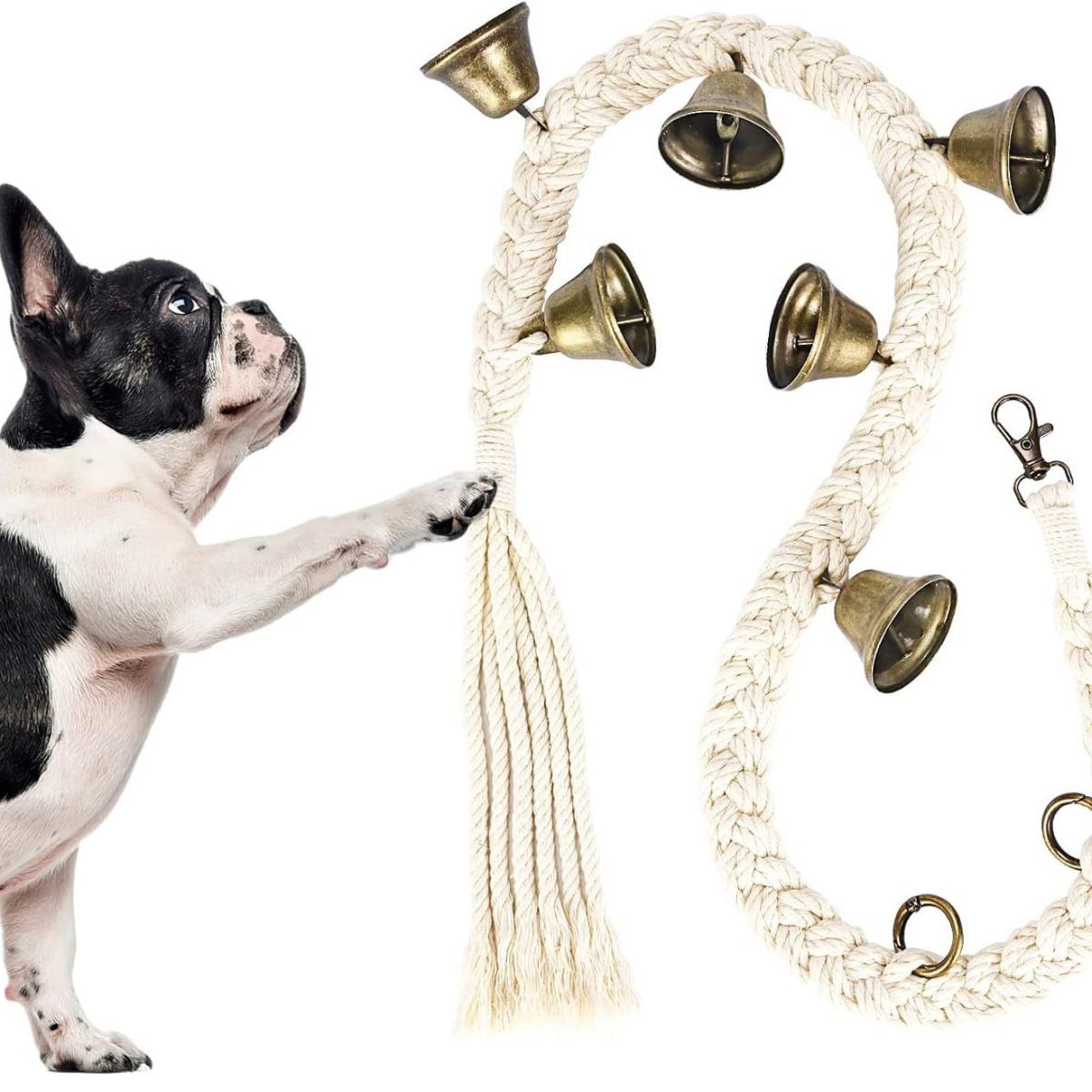 Handwoven Cotton Rope Pet Doorbell Dog Bell