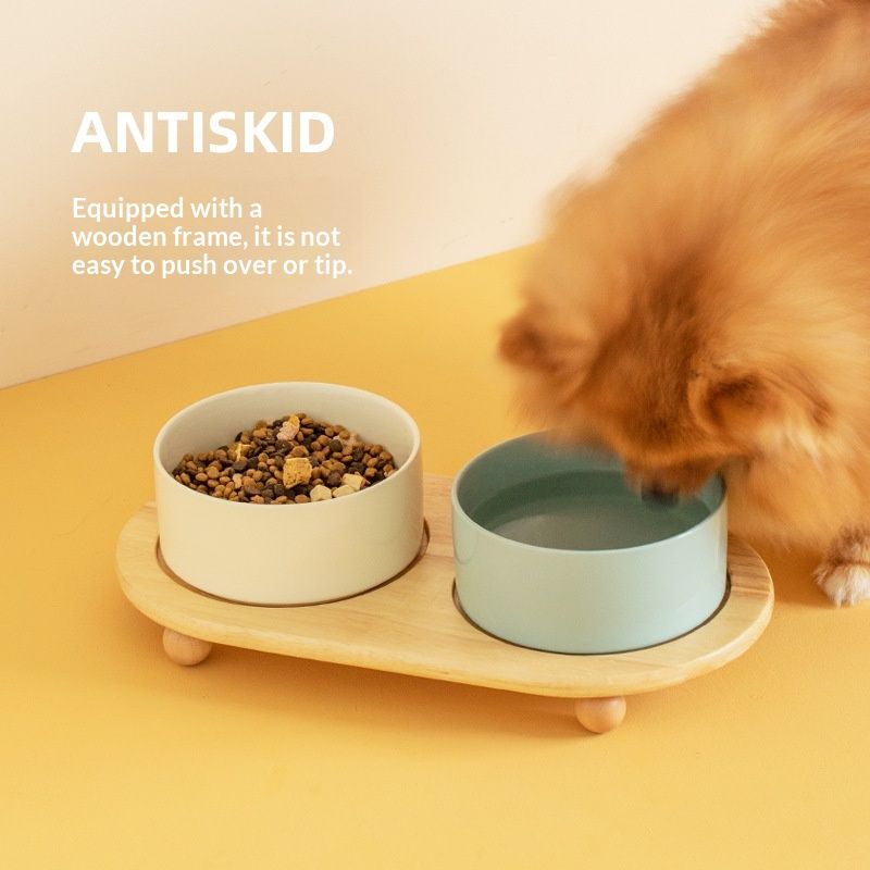Ceramic Cat And Dog Food Bowls Pet Bowl Supplies