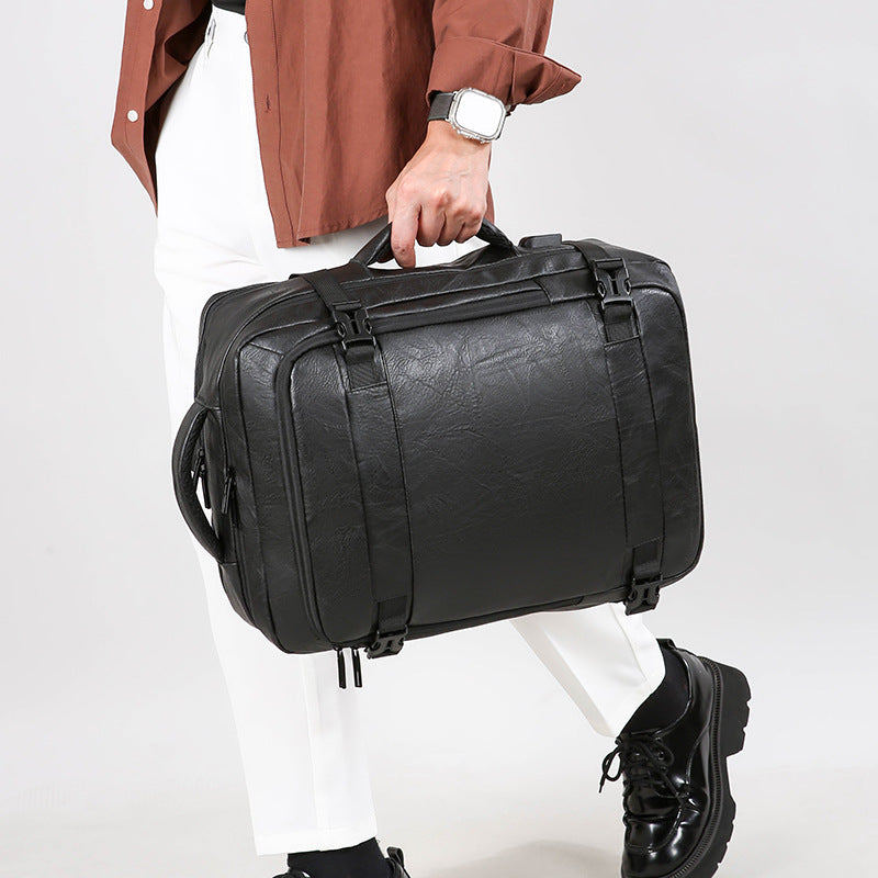 Multi-functional Scalable Computer Bag Solid Color