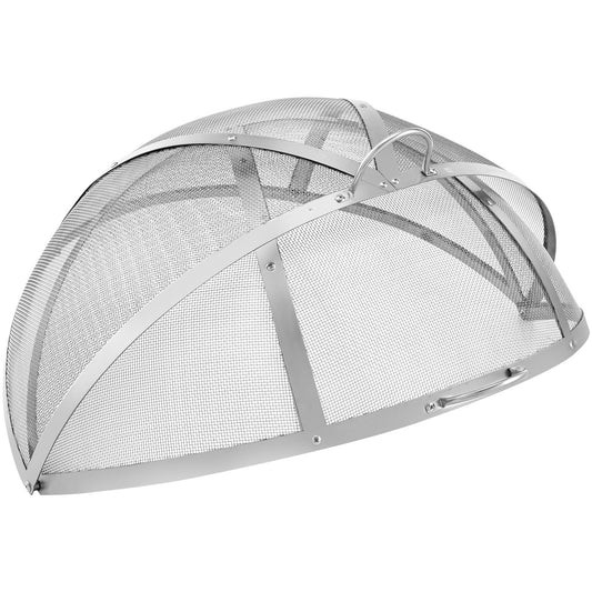 Firepit Spark Screen Lid, 914.4mm Diameter, Outdoor Firepit Ring Cover Round Accessories, Fire Pit Metal Cover, Easy-Opening Stainless Steel Fire Ring Covers For Outdoor Patio Fire Pits Backyard