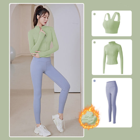 Women's Fashionable Sports Plush Yoga Suit